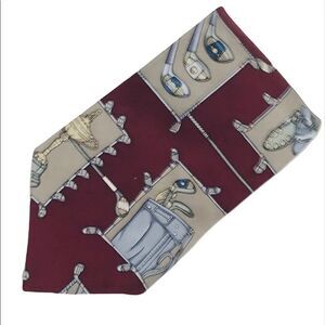 Wembley Golfers Tie Maroon Tan